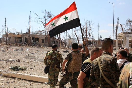 Сирийская армия подняла флаг в месте, где началась гражданская война
