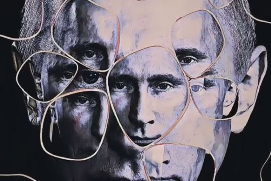 Портрет Путина «Всевидящий В.» продали за 400 тыс. евро