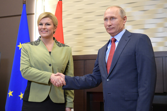 Президент Хорватии объявила о проработке визита Путина