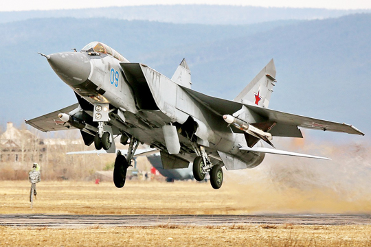 В Красноярском крае по тревоге подняли истребители-перехватчики МиГ-31БМ