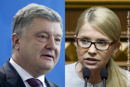 Названы места Тимошенко и Порошенко в президентском рейтинге на Украине