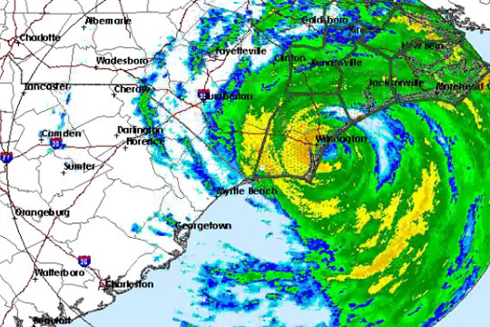 Ураган «Флоренс» достиг побережья Северной Каролины