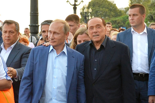 Берлускони на русском поблагодарил Путина за поздравление с днем рождения