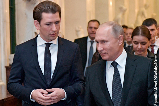 Канцлер Австрии призвал Европу улучшать отношения с Россией