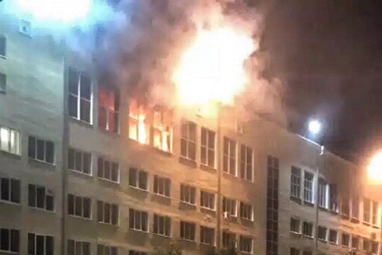 В Академии ФСИН в Рязани начался пожар