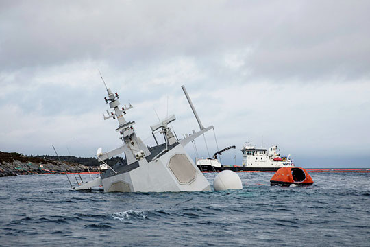 Норвежский фрегат окончательно затонул