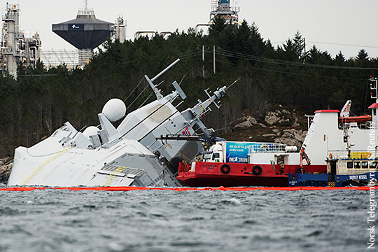 В Сети появились фото танкера с отметкой о потопленном норвежском фрегате