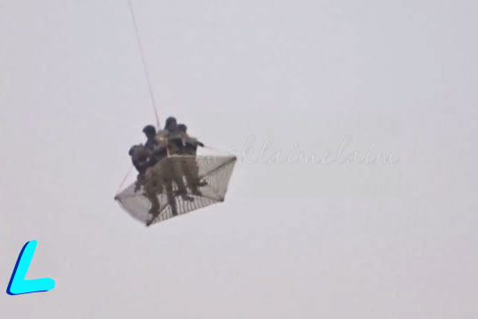 Опубликовано крупное изображение людей, вывезенных вертолетом из Кремля