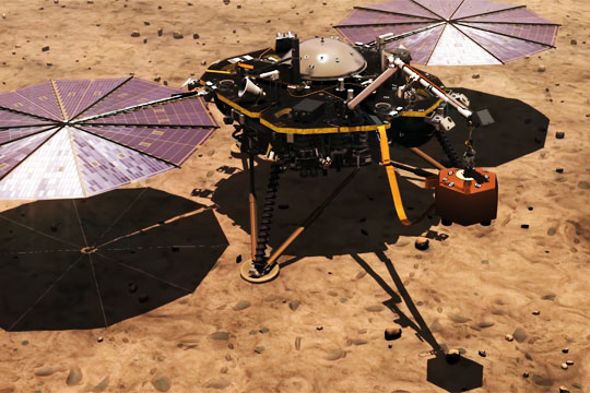 Зонд НАСА совершил посадку на поверхность Марса
