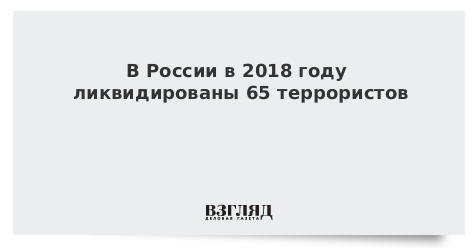 В России в 2018 году ликвидированы 65 террористов