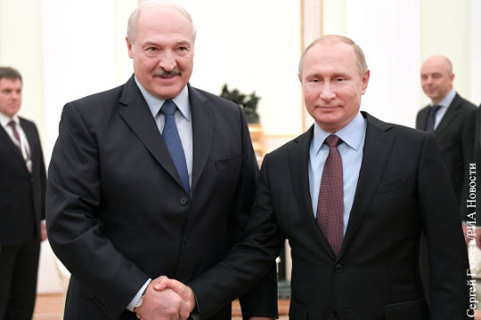 Переговоры Путина и Лукашенко завершились