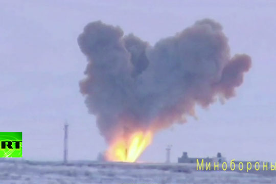 Опубликовано видео испытаний ракеты «Авангард»