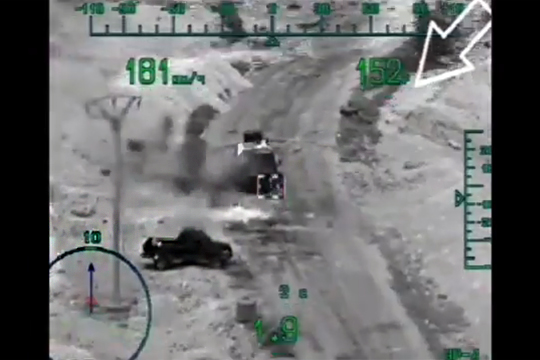 «Свободная охота» российских вертолетов на боевиков в Сирии попала на видео