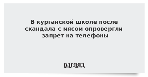 В курганской школе после скандала с мясом опровергли запрет на телефоны