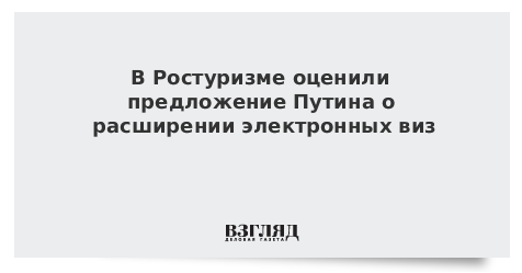 В Ростуризме оценили предложение Путина о расширении электронных виз