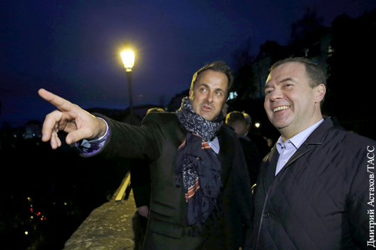 Медведев на прогулке случайно встретил великого герцога Люксембурга с министрами