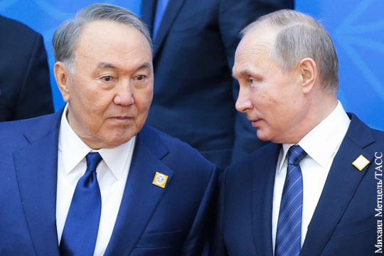 Путин пообщался с Назарбаевым