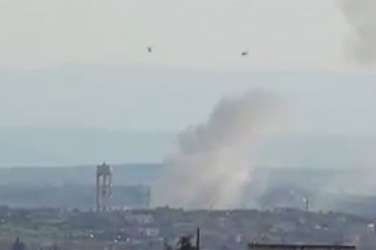 Обстрел позиций террористов в Сирии российскими вертолетами сняли на видео