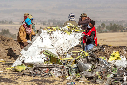 Названа вероятная причина крушения Boeing 737 MAX в Эфиопии