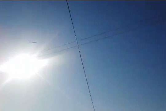 Появилось видео полета «Калибра» во время удара по террористам