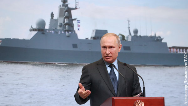 Путин поучаствовал в закладке серийных фрегатов в Петербурге