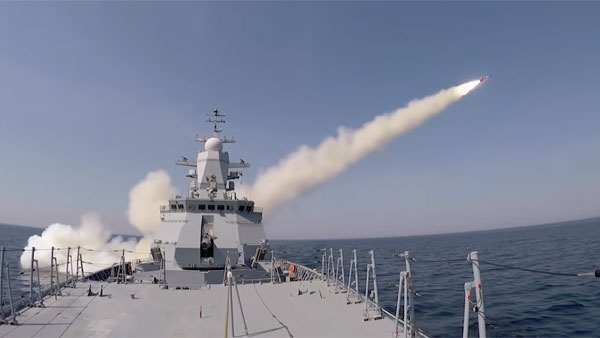 Появилось видео пусков ракет «Уран» в Балтийском море