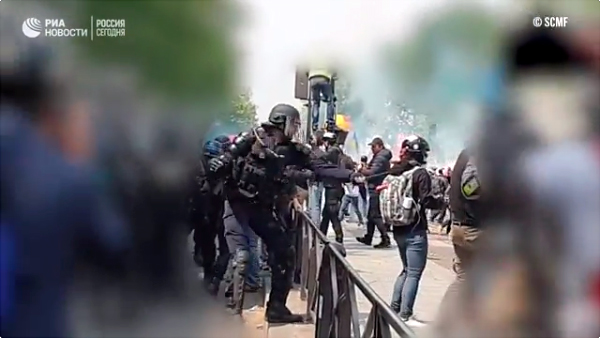 Появилось видео избиения российской журналистки полицией во Франции