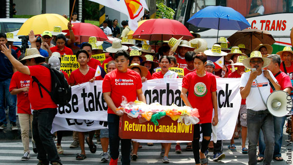 Канада согласилась забрать мусор с Филиппин