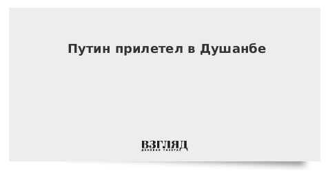 Путин прилетел в Душанбе
