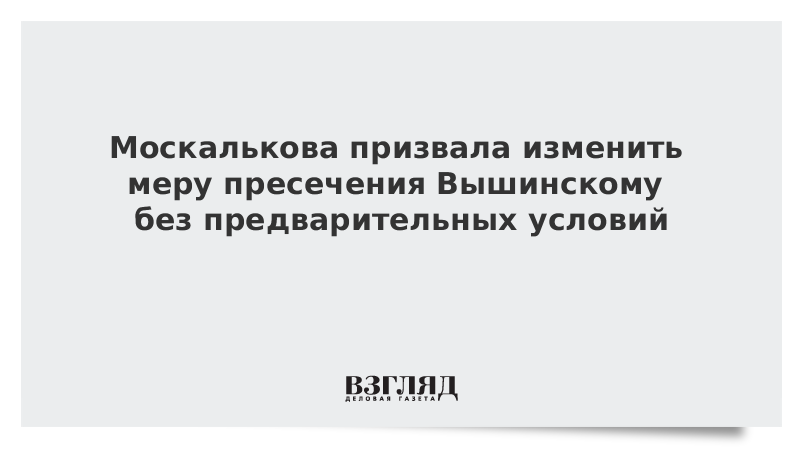 Москалькова призвала изменить меру пресечения Вышинскому без предварительных условий